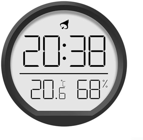 CWOQOCW Convenient Indoor Digital Alarm Clock with Thermometer & Hygrometer Functions Fits Any Decor Style (black)