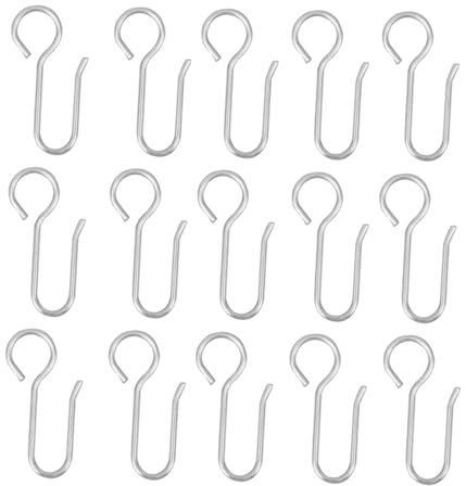 Vaguelly 100pezzi Ganci per Tende in Metallo Ganci Forma s per Tende da Doccia e Articoli in Resistenti all Usura Foratura Facile Installazione