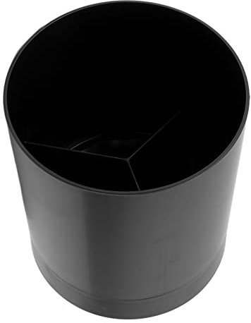 Porte-ustensiles de cuisine rotatif 360° en acier inoxydable, support polyvalent pour baguettes, cuillères et spatules, design compact élégant pour cuisine moderne