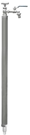HTTGDGDH Grifo De Jardín con Columna De Agua De Acero Inoxidable, Grifo Exterior, Grifo De Pie, Grifo Anticongelante, Grifo De Suelo, Fuente con Hidrante（120Cm/47.2In）