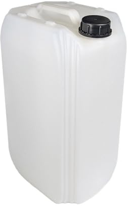 25L Water Container Heavy Duty, Food Grade HDPE Plastic Jerry Can Water Carrier, Stackable 25 Litre Drum Tank with DIN 61 Cap, Ideal for Camping, Water Storage, Car Washing, Emergency & Industrial Use