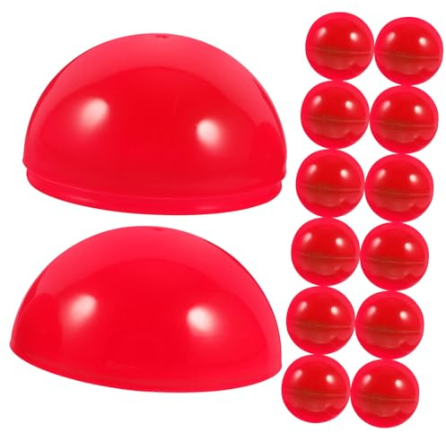Hemobllo 50 Boules de Loterie de Fête Rouges en PP Creuses, Faciles à Repérer sans Décoloration, pour Événements et Activités de Jeu en Fête