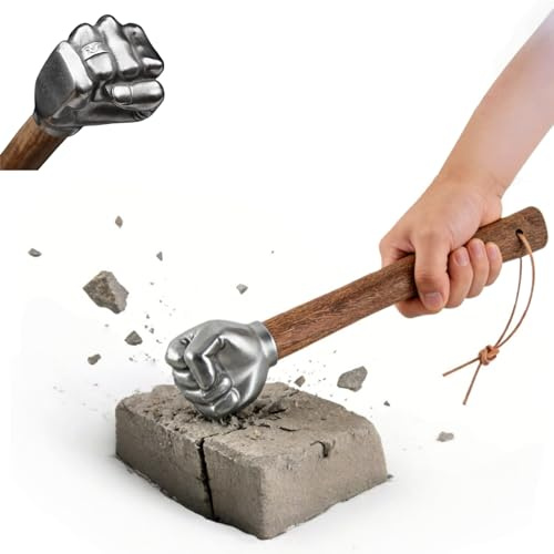 Fist Hammer Tool,2 Lb Tactical Hammer Fist,Professional Survival Hammer – Ultimate Tool for Emergency Prep,Camping,Vehicle Rescue,Home Security with Forged Steel Head & Ergonomic Wood Handle (Fist)