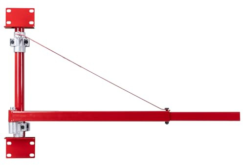 TEENO Elektrischer Hebezeug-Stützarm 200-800 kg Tragkraft Hebezeughalter-Schwenkarm mit Stange Hebezeugrahmen aus Stahl, 180° schwenkbarer Gerüsthebezeug-Hebearm Windenhebezeugarm für Werkstatt Garage