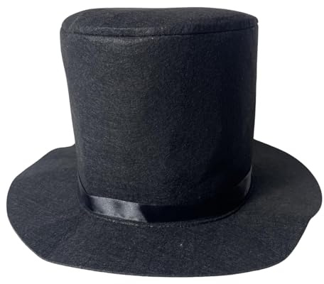Stxdynjy Cappello a Cilindro Con Nastro per Maghi, Bombetta Cappello Uomo in Feltro per Occasioni Formali O Uniche Come Balli, Eventi Equestri E Feste a Tema