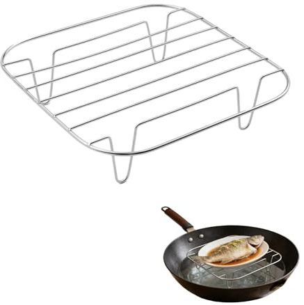 Rejilla para freidora de Aire - No Compatible con Diagonal Menor a 27 cm - Accesorio para Airfryer Compatible con COSORI Dual Blaze 6,4 L de Acero Inoxidable