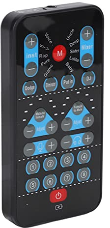 ACOGEDO Mini Tarjeta de Sonido con Cambiador de Voz, 8 Efectos de Sonido, Cambiador de Voz Portátil con Ajuste Fino para Teléfono Móvil, Computadora, Karaoke, Transmisión en