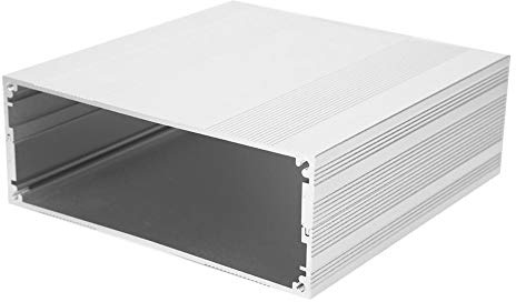 Scatola di Alloggiamento In Alluminio A Due Parti, Scatola per Progetti Elettronici DIY, Custodia In Lega di Alluminio per Schede A Circuiti Stampati E Strumenti, 54x145x150mm (Argento)