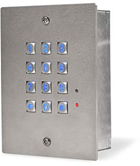 SCS Sentinel - AAA0003 - Clavier à Codes Anti-vandale - Déclenchement gâche et portail -Touches Rétro Éclairées et Repère pour Non-Voyants - Transformateur 230 V inclus - XO 502