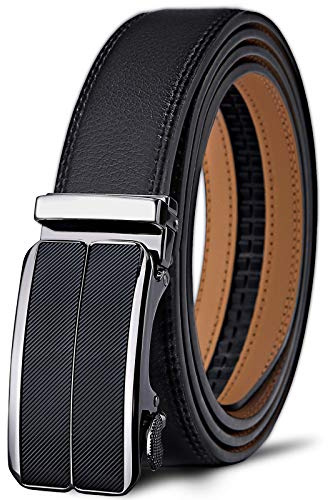 BULLIANT Gürtel Herren, Gürtel Ratsche Ledergürtel 35mm,Größe Angepasst | Herren Automatikgürtel Business Anzüge mit Geschenkbox