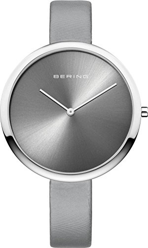 Bering Damen Quarz Uhr | Armbanduhr 40 mm Edelstahlgehäuse und Sunray Zifferblatt | Milanaisearmband | Saphierglas | 3 ATM | 12240