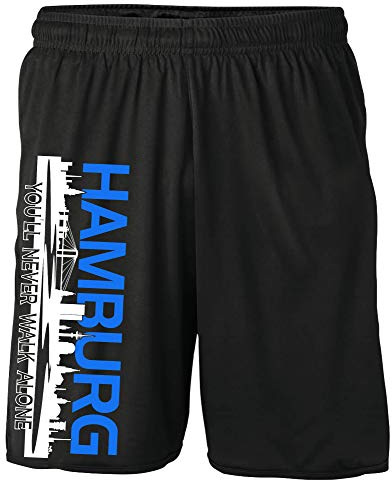 Hamburg Skyline Shorts | Fussball Sport Sommer Ultras Kurze Hose Sporthose