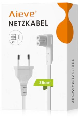AIEVE 0,35 meter strömkabel rätvinklig kabel tillbehör kompatibla med Play:1, One SL och ONE högtalare