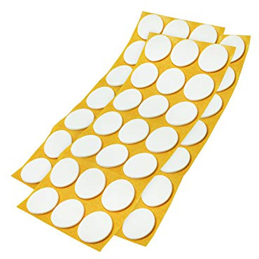 Adsamm® / 63 x Selbstklebende Antirutsch Pads aus EPDM Zellkautschuk/ø 30 mm/Weiß/Rund / 2.5 mm Starke Anti-Rutsch-Gleiter