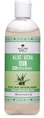 Nature Spell Aloe Vera Gel For Body, Soothing, Moisturising & Nourishing For All Skin Types, Fragrance-Free, Vegan, 200ml