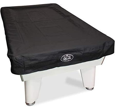 BAIZE MASTER 7ft Fitted Leatherette Pool Table Cover - For 7 Foot Tables - Protects Against Sunlight, Spills & Dust (Black)