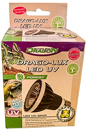 DRAGO LUX LED UV Terrarienbeleuchtung - Spot - LED UV Spot für Wüstenterrarium bzw. tropenterrarien (Tropenterrarien, 8W)