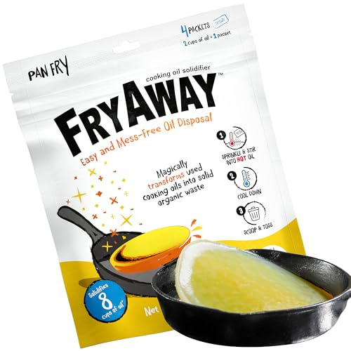 FryAway Cooking Oil Solidifier, Pan Fry, 4 Packets, 2.1 oz (60 g)