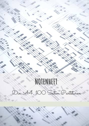 Notenheft - 12 Partituren pro Seite - 106 Seiten - Din A4
