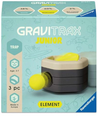 Ravensburger Gravitrax Element Trap - utbyggbart bollspår för barn, marmorspår tillverkat av miljövänliga material med temavärldar, pedagogiska leksaker och byggleksaker från 3 år