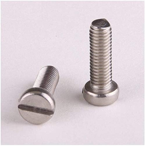 Kleine Messingschrauben, selbstschneidende Schraube, Schraubbolzen aus Edelstahl 304, Schlitz-Zylinderkopfschrauben, Schlitzbolzen (Farbe: M2,5 * 5 mm – 100 Körner) ( Color : M2.5*20mm50 Grains )