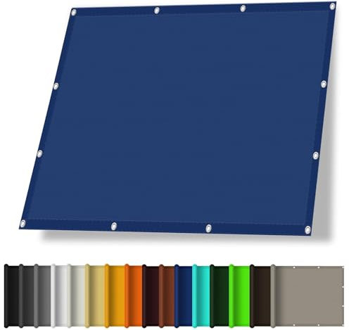 Vela Ombreggiante Impermeabile 1.6 x 5 m Resistente a Strappi Vela Ombreggiante Quadrata Facile da Installare per Serra, Giardino e Balcone, Blu Scuro
