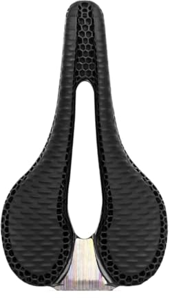 wanhaoaony Fahrradsattel Fahrrad 3D Gedruckt Sattel Ultraleicht Carbon Faser Straße Mountainbike Sitzkissen Hohl Komfortable 3D MTB Sattel Sitz Fahrradsattel Herren(Color:Black2)