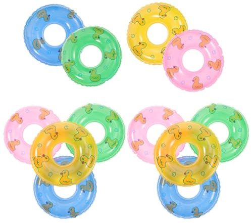 BESTonZON 12stücke Teiliges Mini Schwimmringe Bunte Aufblasbare Dekoration Für Mini-häuser Fotorequisiten Kreatives Spielzeug Für -projekte Hausdekoration