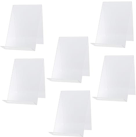 Lurrose 6pcs Dateien Schräge Halterung Acryl Anzeige Steht Für Office Home Kommerziellen Verwenden