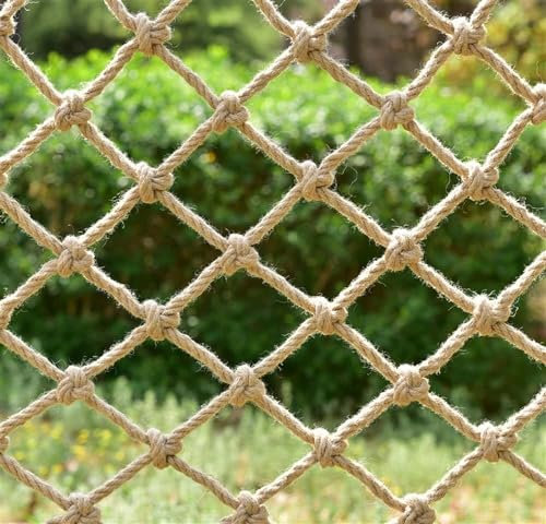 WXF86djl Kletternetz für Kinder 8 MM/10 cm Balkon Sicherheitsnetz Treppengeländer Schutznetz Wandtrennwand Retro Dekoratives Deckengitter Kletternetz for Kinder(2m*3m)