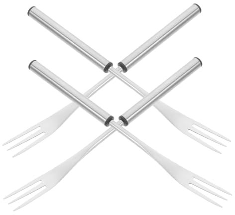 Cabilock 4piezas Tenedores De Fondue Inoxidable Para Chocolate y Postres Diseño De Puntas Para Casa y Ocasiones Especiales