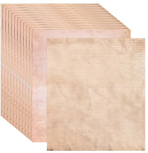 sourcing map 96 Sheets Vintage Paper, Parchment Standard Printer Paper Double-Sided Old Aged Sheet 11 x 8 Inch Soft Brown for Scrapbooking, Gift Wrapping, Certificates