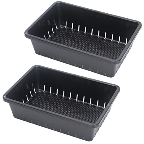 Sosoport Piastra per Germinazione da Giardino 2 Pezzi Scatola per Germinazione Vassoio in Plastica per Vivaio per Piantine Coperchio