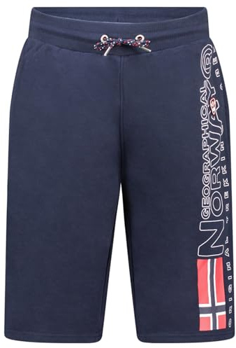 Geographical Norway Pogoama Men - Bermuda Homme Casual Coton - Short Hommes Sport Cargo - Shorts Bermudas Court A Ceinture Coupe Normale - Homme Printemps Été (Marine 3XL)
