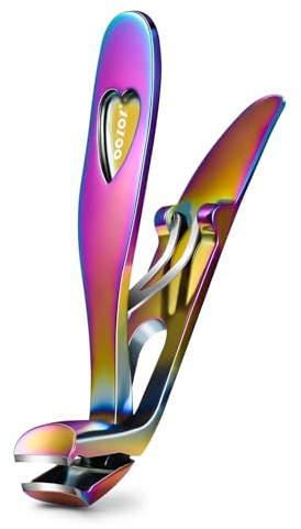 BEZOX Nagelknipser mit abgewinkeltem Kopf für Senioren – Ergonomischer Zehennagelknipser für dicke Nägel, Nagelschneider-Trimmer aus Premiumstahl mit Auffangbehälter für Männer und Frauen