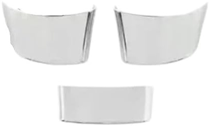 CMJAHU Adatto for VW Golf 5 MK5 Passat B6 Jetta Tiguan 2007-2011, adesivo for rivestimento cromato del volante for auto.(Silver)