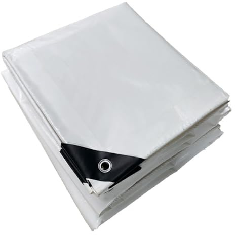 Copertura impermeabile in PVC Telone in PVC con occhielli metallici bianco da 1x1m a 5x8m(1x1m)