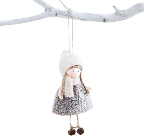 Ornamenti di angeli Plush - 3,15 pollici di decorazione 'albero di Natale per celebrazione, ciondolo morbido con spago sospeso, ornamento per le vacanze per interno, famiglia, inverno, festa, casa
