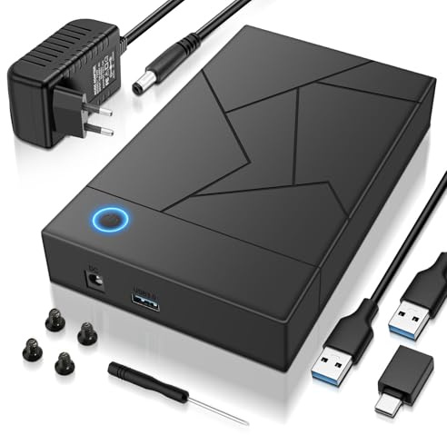 Festplatten Dockingstation USB 3.0 für 2,5/3,5 SATA HDD/SSD – UASP Unterstützung, Plug & Play, kompatibel mit Windows, Mac & Linux