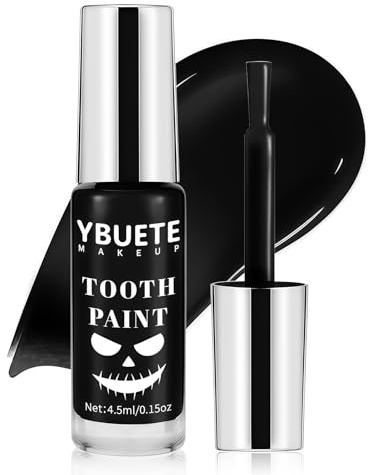 YBUETE Professional Halloween Black Tooth Paint for SFX Makeup | Temporary Black Tooth Paint，Decayed Rotten Cruddy Missing Teeth Makeup, for Cosplay, Makeup, Theater, Costume Party