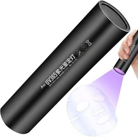 Lampe de poche UV noire – Testeur néon portable, faisceau de précision de 365 nm, construction compacte en aluminium, outil de détection multifonction | Stylo testeur de faux billets pour électriciens