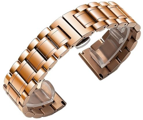 Rostfritt stål reservarmband for män och kvinnor med avtagbar länk justerbart vikspänne i metall