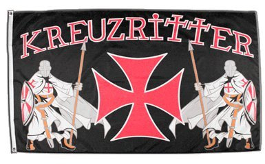 Flaggenfritze XXL Flagge Fahne Kreuzritter 150 x 250 cm