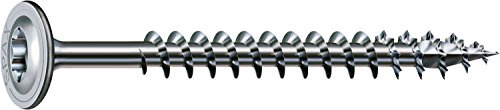 SPAX Holzbauschraube, 8,0 x 80 mm, 50 Stück, T-STAR plus, Tellerkopf, Vollgewinde, 4CUT, WIROX P3J, 0251750800805