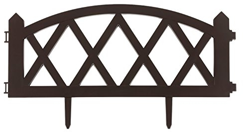 2,3 m Gartenzaun Zierzaun braun Jägerzaun h-32 cm Zaun Schmuckzaun Beetumrandung