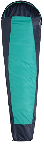 Mountain Warehouse Traveller 50 Sleeping Bag XL - Windproof, Breathable & Lighweight Mummy Shaped Bag - All Season Camping, Hiking, Trekking & Outdoors Teal Regular Length