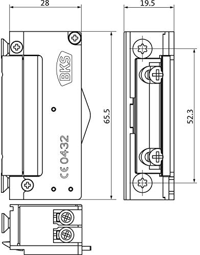 BKS B-92520-20-0-8 Türöffner 9252 METÖ o. Fallenführung, universal, 9-24 Volt, Silber