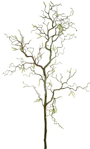 Seidenblumen Roß Korkenzieherhasel/Haselnusszweig 100cm PM Kunstzweig künstlicher Zweig Korkenzieherzweig