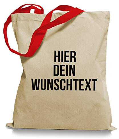 Ma2ca Stoffbeutel Jutebeutel mit Wunschtext/Selber gestalten mit dem Amazon T-Shirt Designer/Beutel Druck/Designertool Tragetasche/Bag/Jutebeutel WM2