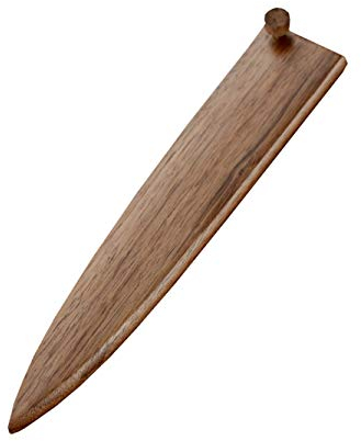 Aibote Handmade Natural Black Walnut Wooden Cover Univeral Japanese Sashimi Knife Sheath Chef Knives Cases Holders Protectors for Yanagiba Sujihiki Slicer (8.5 inch)